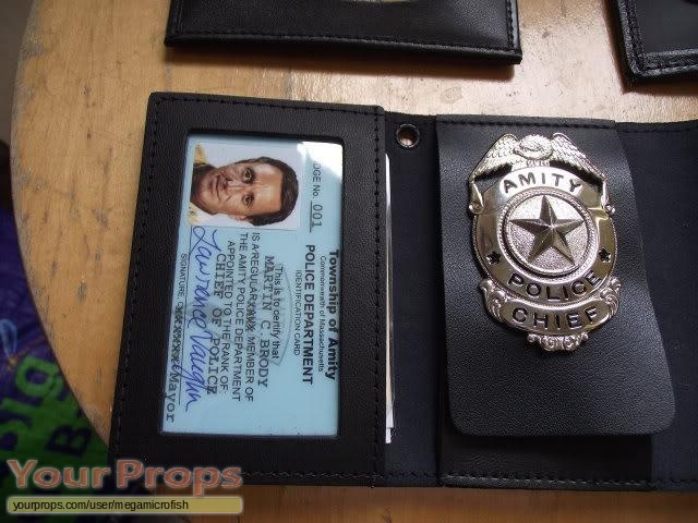 Jaws ID Badge-Chief Of Police Martin Brody costume cosplay prop 