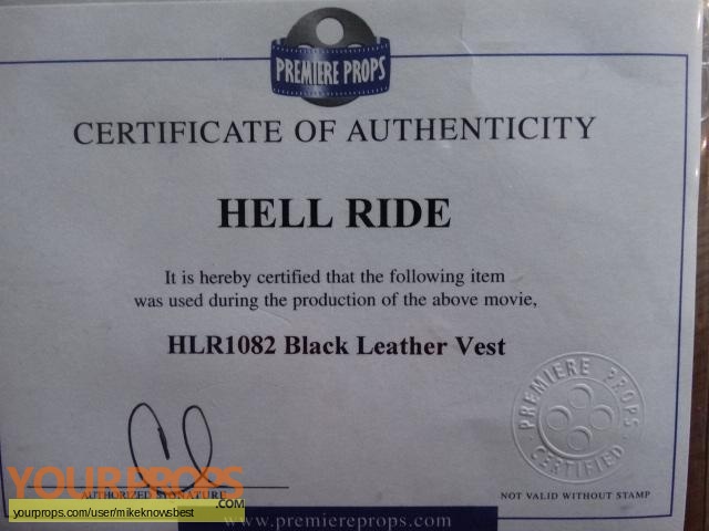 Hell Ride original movie costume