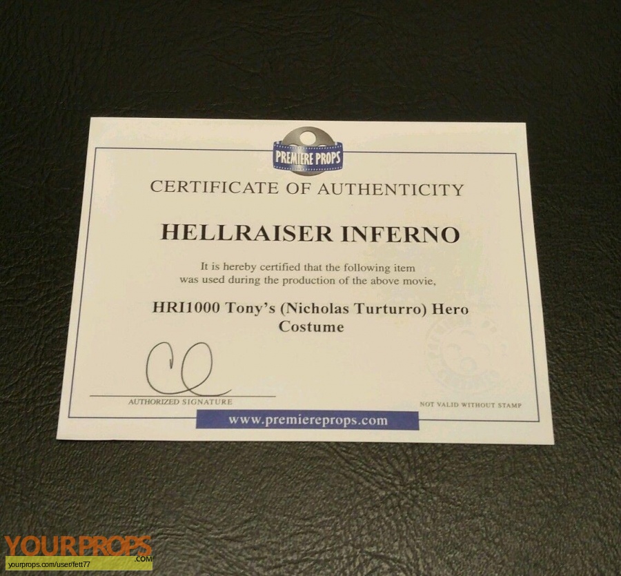 Hellraiser  Inferno replica movie costume