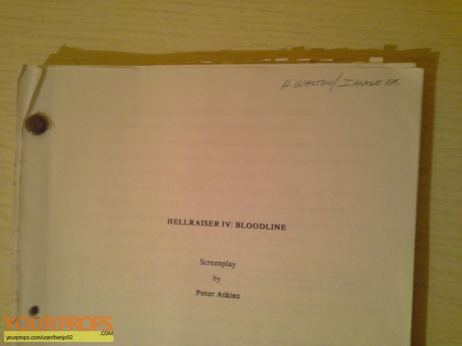 Hellraiser  Bloodline original production material