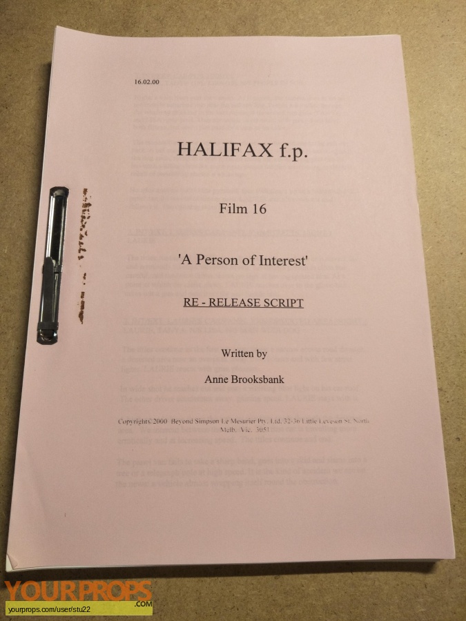 Halifax f p   (1994 2001) original production material