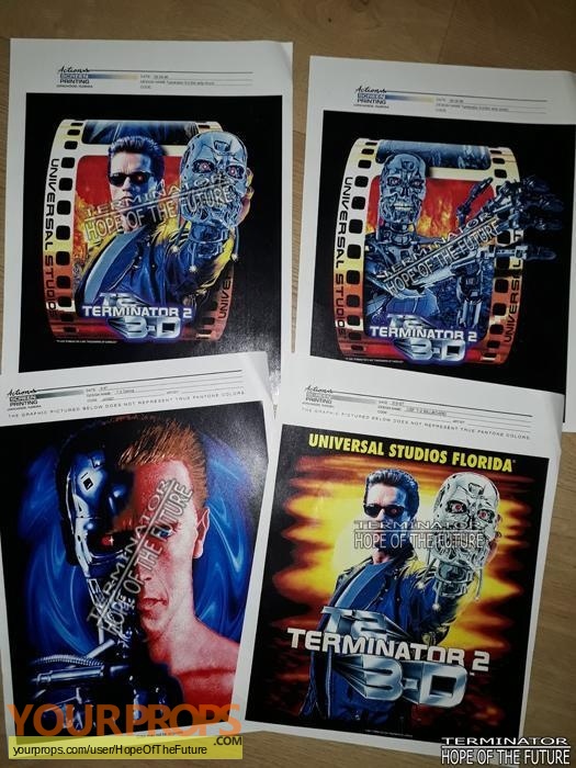 Terminator 2 3D  Battle Across Time original production artwork
