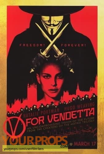 V for Vendetta original movie prop