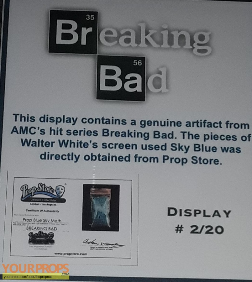 Breaking Bad original movie prop