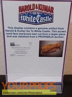 Harold   Kumar go to White Castle swatch   fragment movie prop