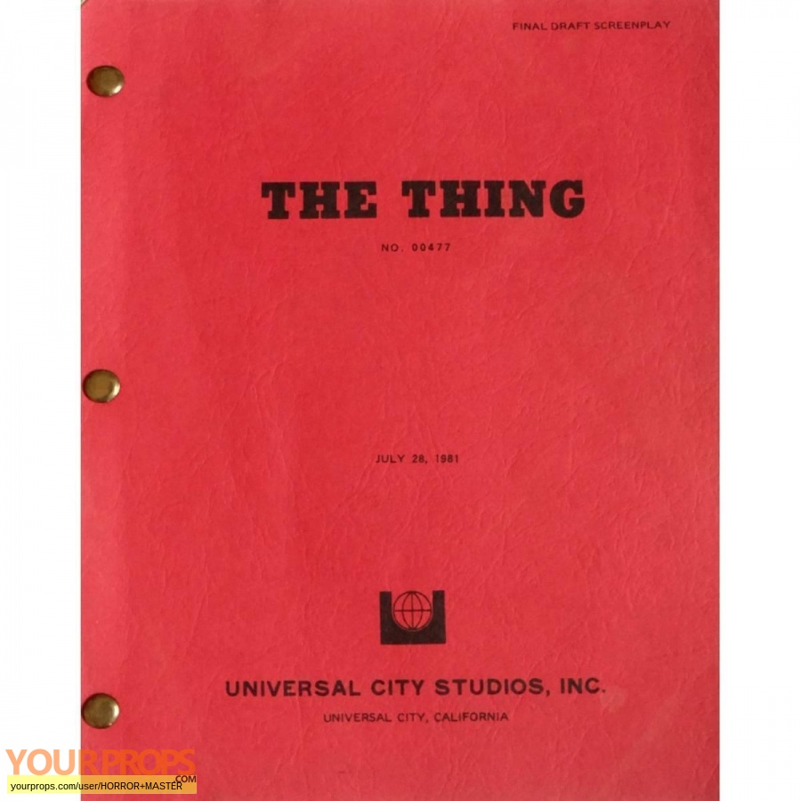 The Thing 1982 original movie prop
