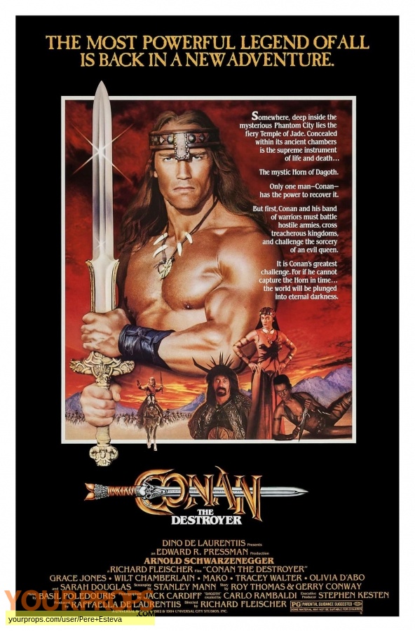 Conan the Destroyer original movie prop