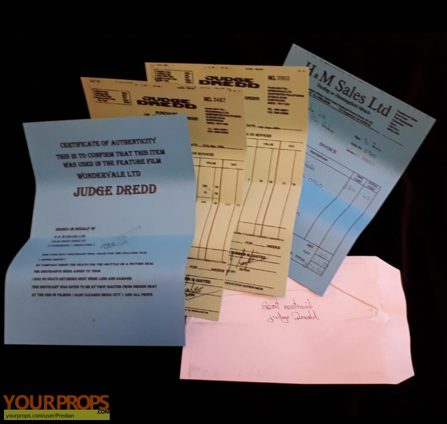 Judge Dredd original set dressing   pieces