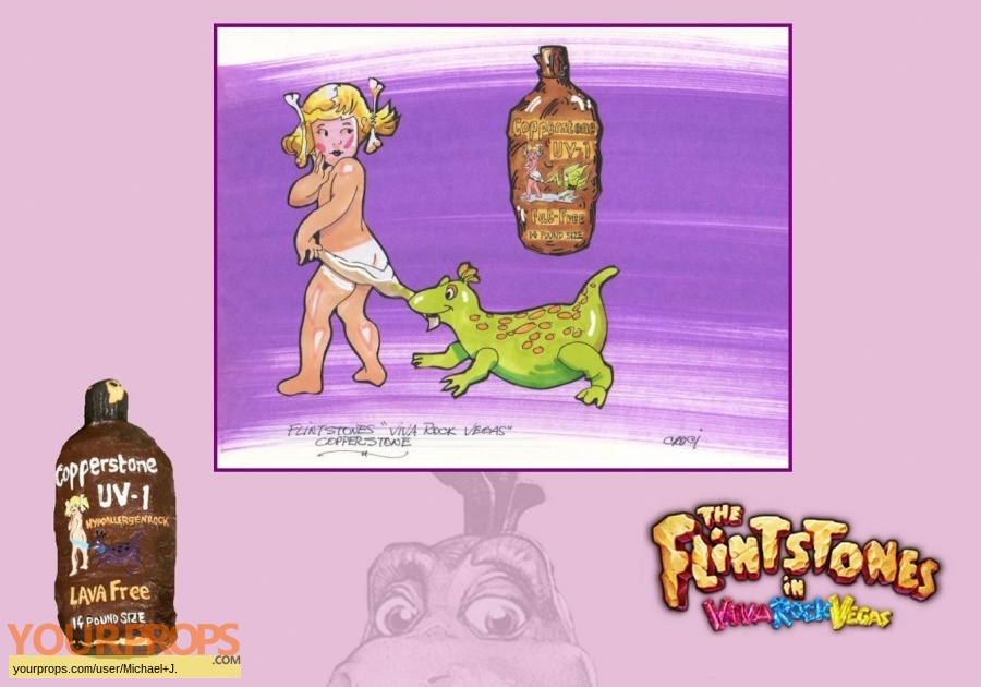 The Flintstones in Viva Rock Vegas original production artwork
