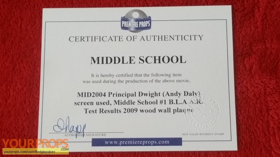 Middle school the worst years of my life original movie prop