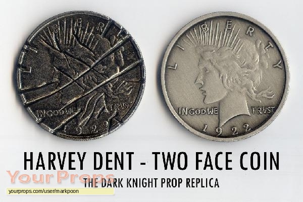 DC Comics Movie Batman The Dark Knight Metal Harvey Dent Two Face Coin Replica