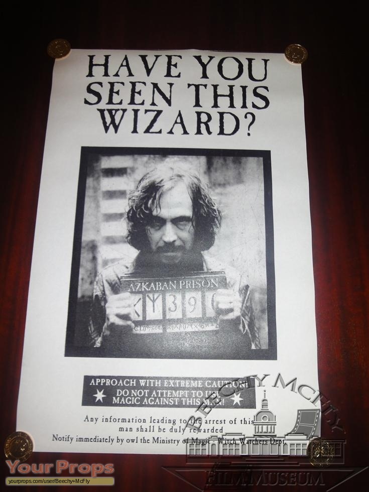Harry Potter Have You Seen This Wizard Sirius Black Wanted Poster Prop//Replica