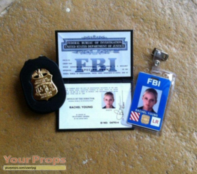 FBI Special Protection Agent Rachel Youngs badge, ID tag and credentials. 