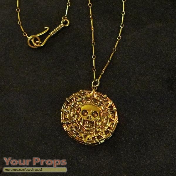 Pirates of the caribbean gold coin necklace