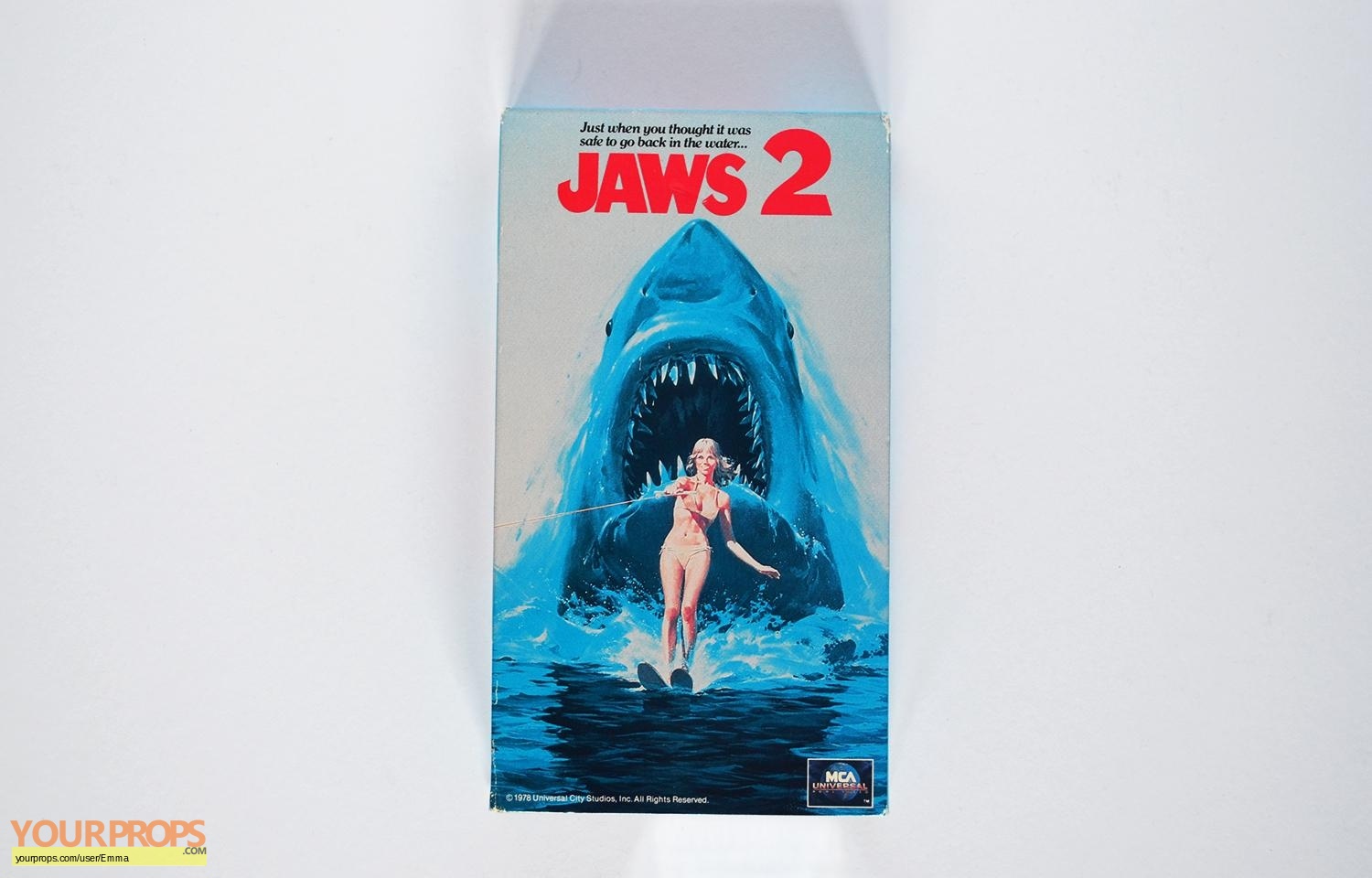 Back To The Future 2 Jaws 2 VHS Tape replica movie prop