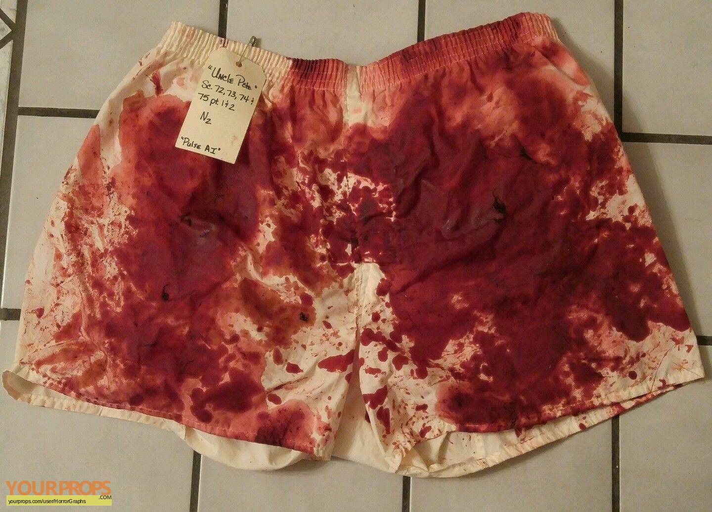 Pulse 2: Afterlife Bloody Boxers original movie costume