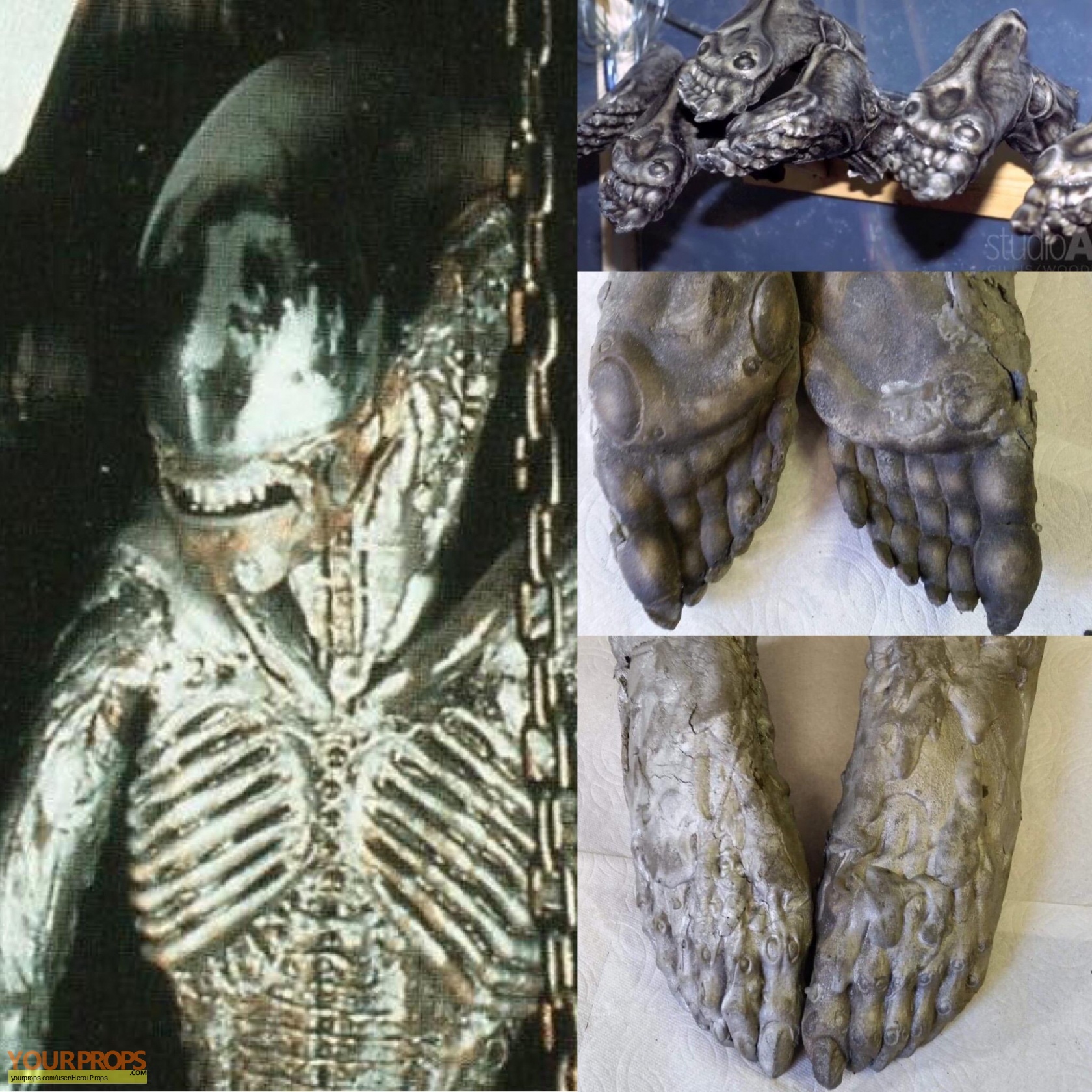 Alien 3 Xenomorph Molten Covered Suit Used Feet Original Movie Prop