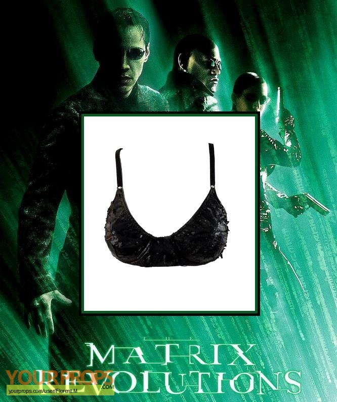 The Matrix Reloaded / Revolutions Black latex bra original movie costume