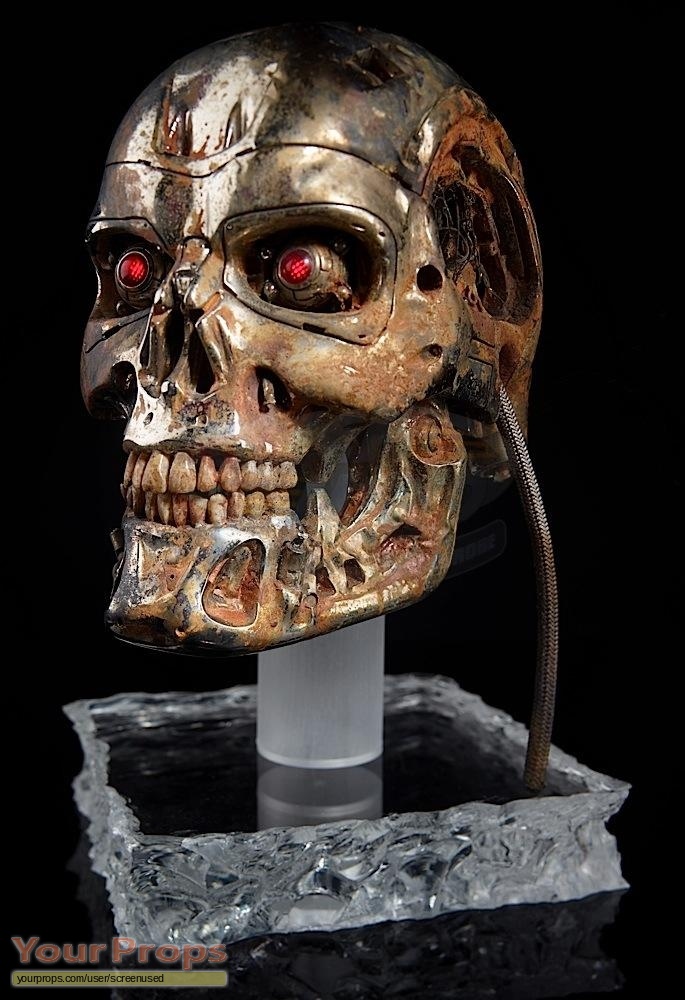 Terminator 3: Rise of the Machines Endoskeleton Skull original movie prop