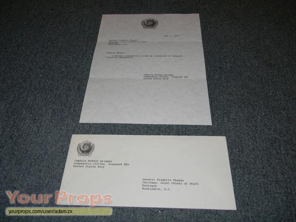 Seaquest Dsv Ueo Resignation Letter Envelope Unsigned Original Tv Series Prop