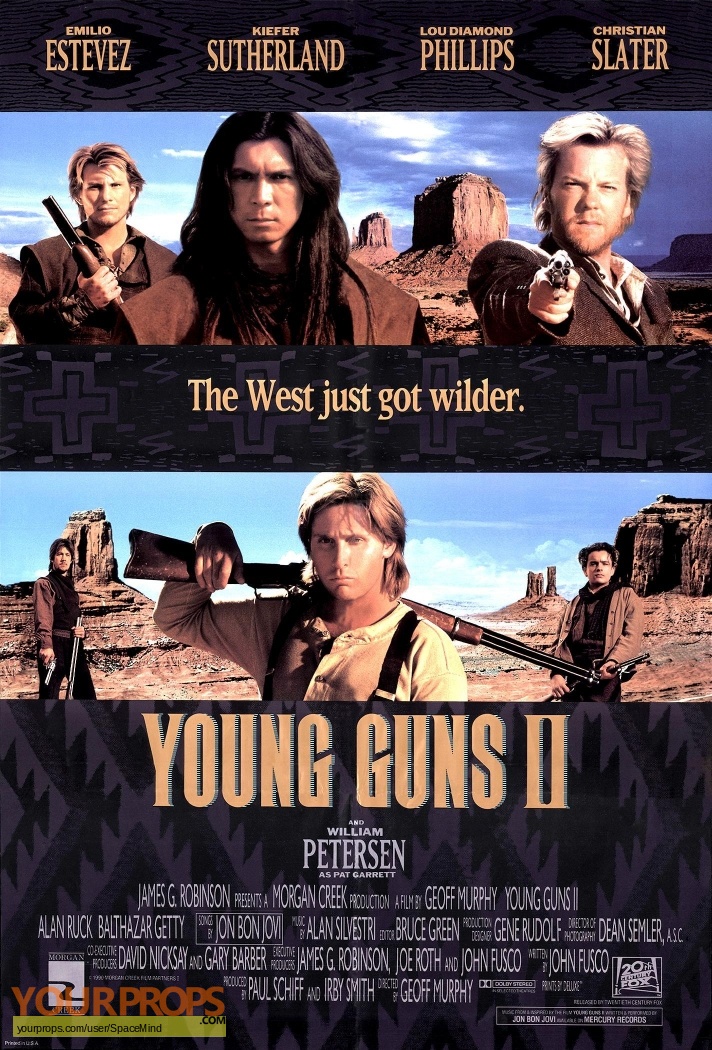 Young Guns Ii Production Clapperboard Original Film Crew Item