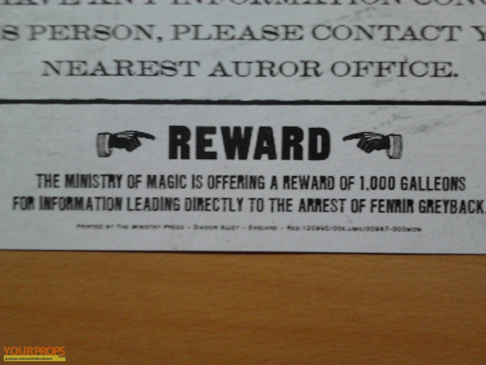 Fenrir Greyback Wanted Poster Binder