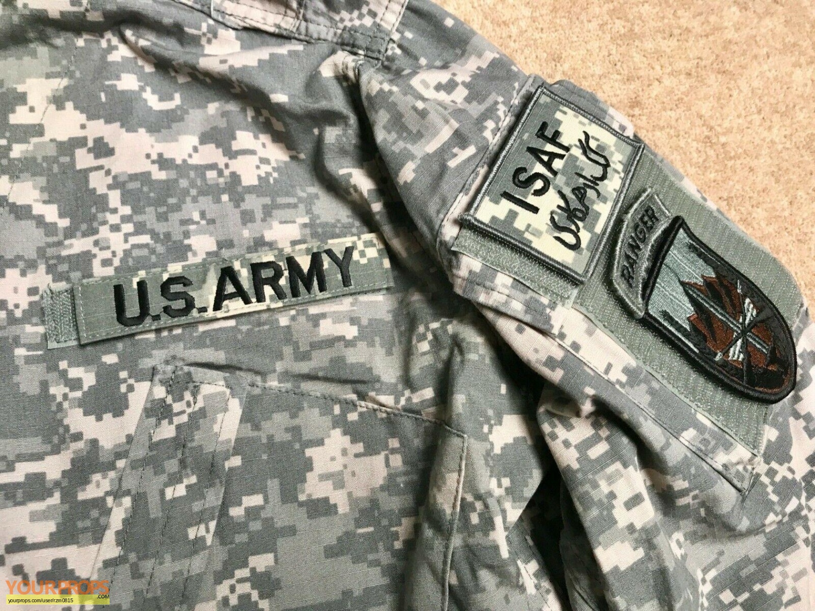 War Machine GREG PULVER's US Army fatigues shirt original movie costume