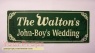 A Walton Wedding original film-crew items