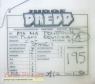 Dredd original production material