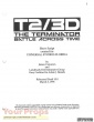 Terminator 2 3D  Battle Across Time replica production material